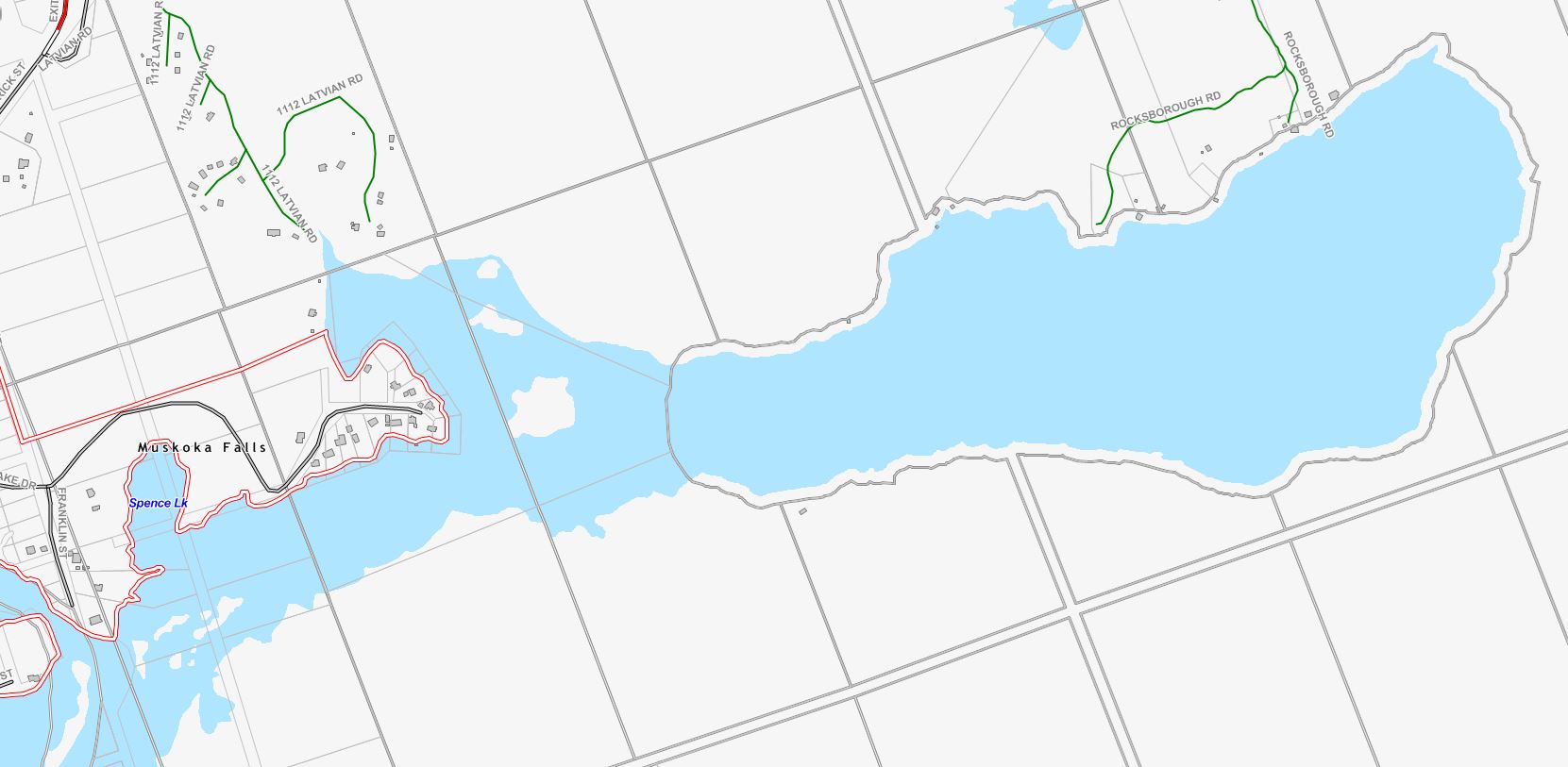 Spence Lake Cadastral Map - Spence Lake - Muskoka
