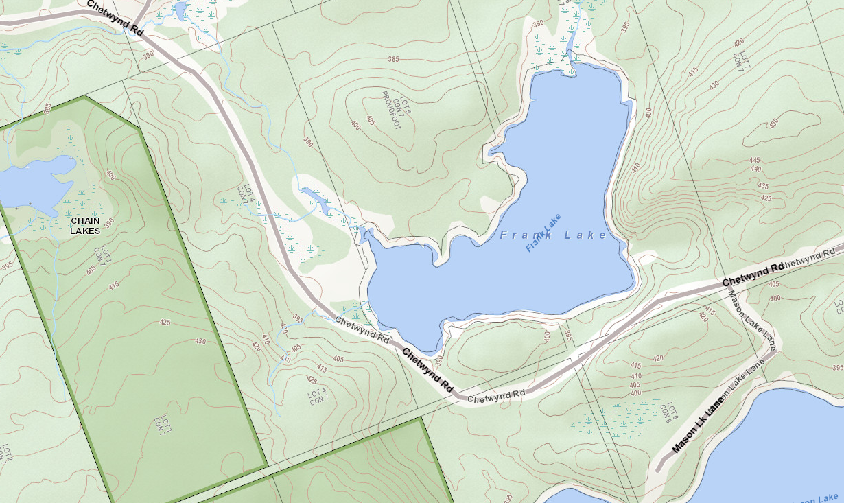 Frank Lake Cadastral Map - Frank Lake - Muskoka