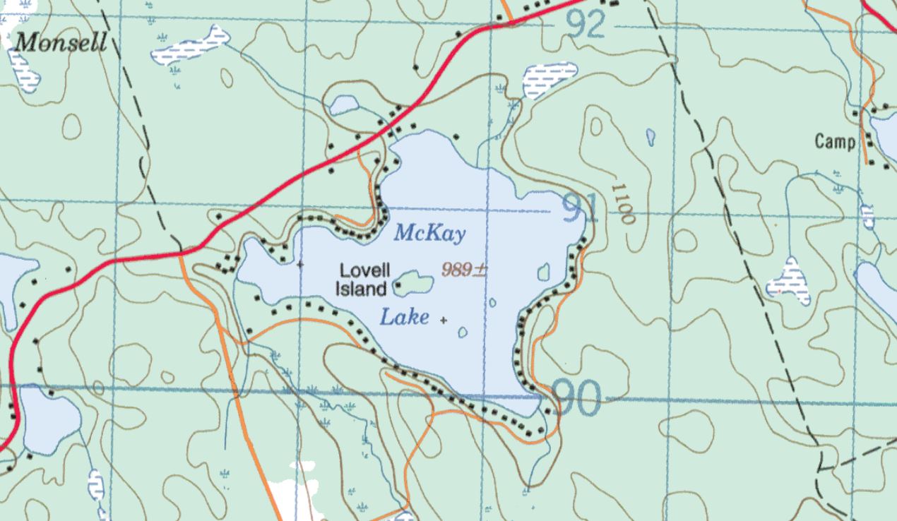 Topographical Map of McKay Lake -  - Muskoka