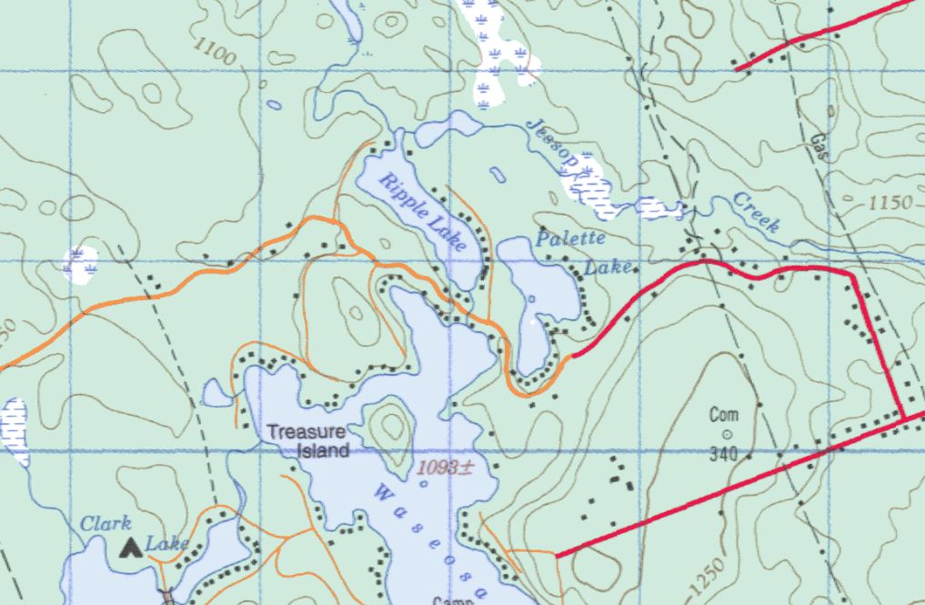 Topographical Map of Ripple Lake -  - Muskoka