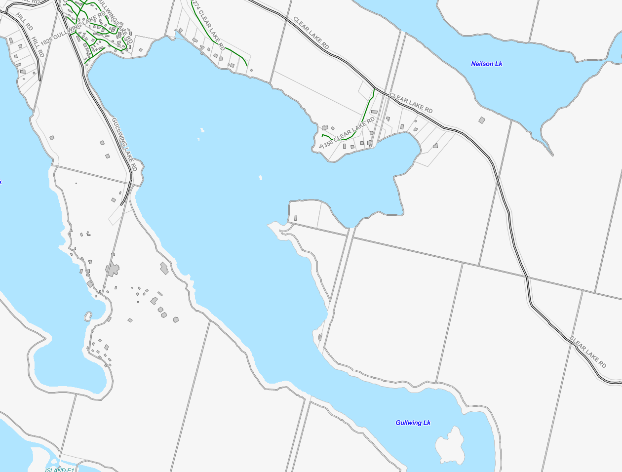 Gullwing Lake Cadastral Map - Gullwing Lake - Muskoka