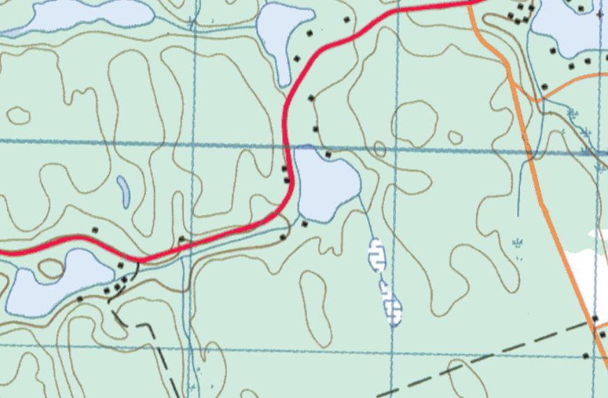 Topographical Map of Frau Lake -  - Muskoka