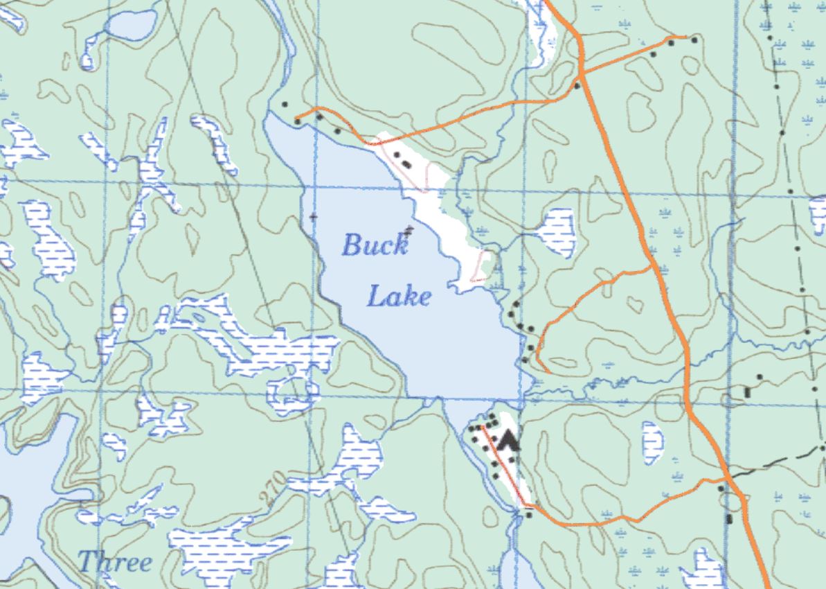 Topographical Map of Buck Lake -  - Muskoka