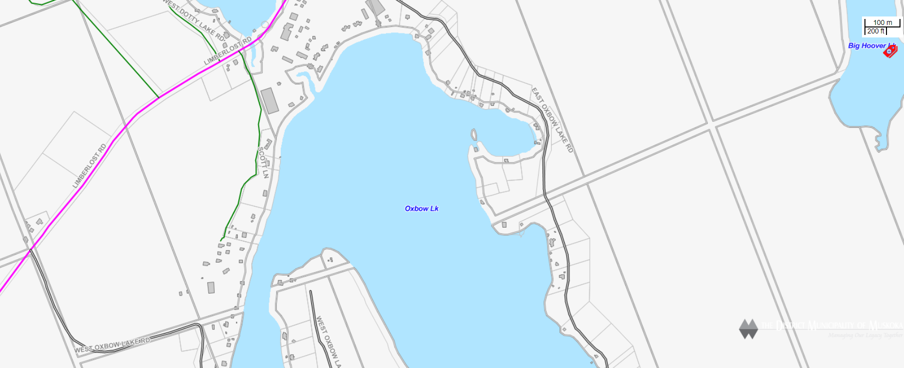 Cadastral Map Oxbow Lake -  - Muskoka