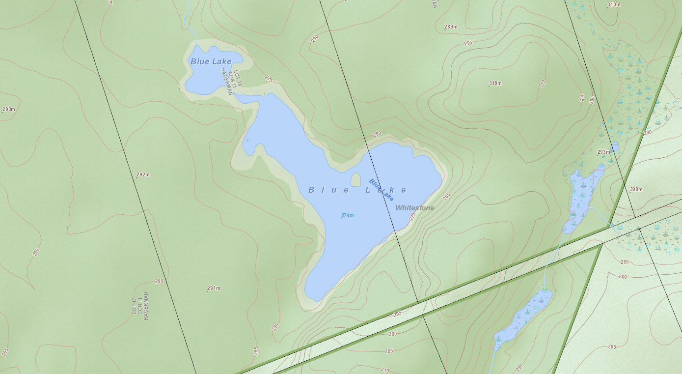 Blue Lake Cadastral Map - Blue Lake - Muskoka