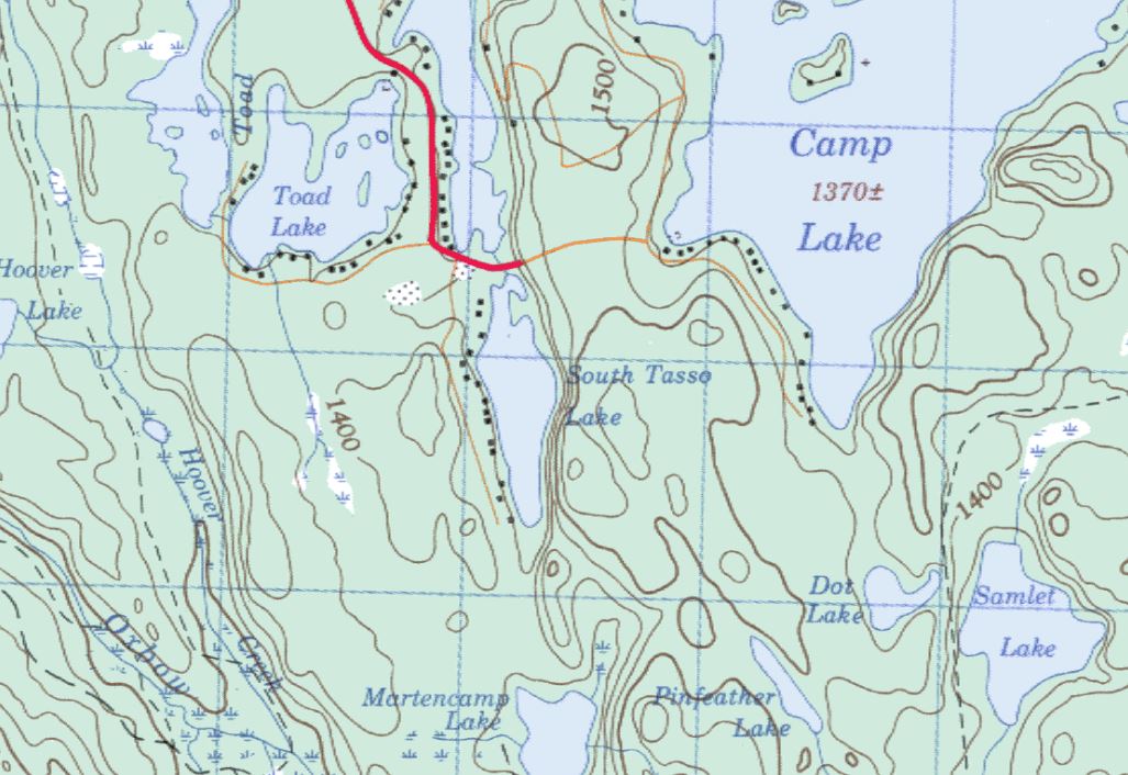 Topographical Map of South Tasso Lake -  - Muskoka