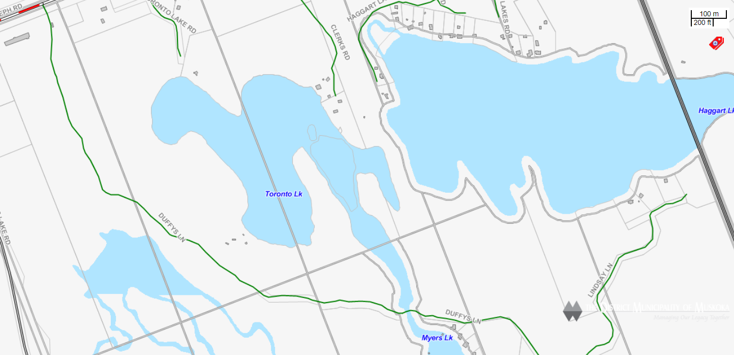 Cadastral Map Toronto Lake -  - Muskoka