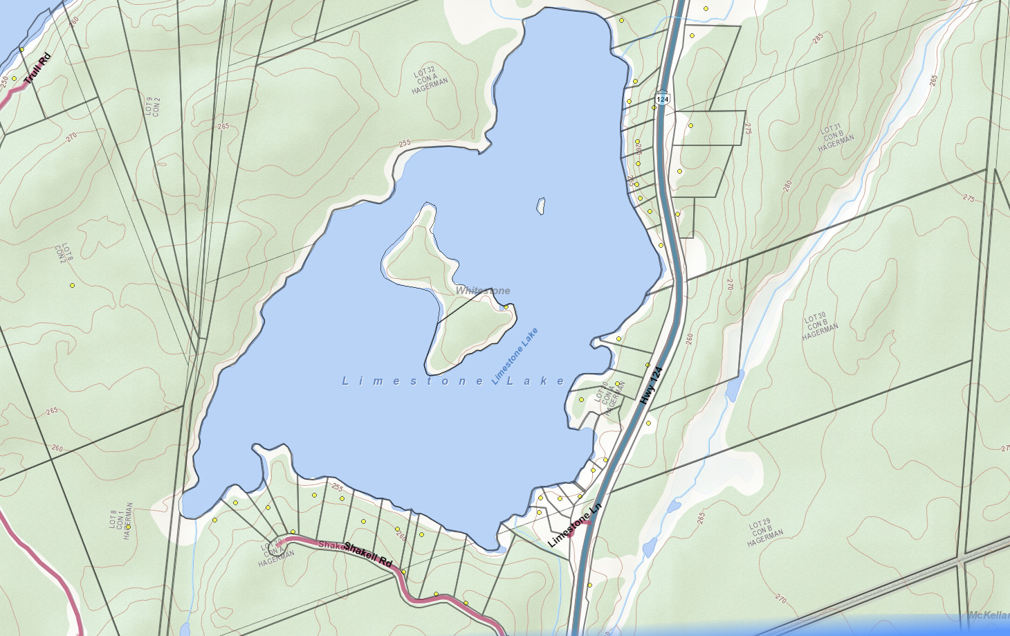 Limestone Lake Cadastral Map - Limestone Lake - Muskoka