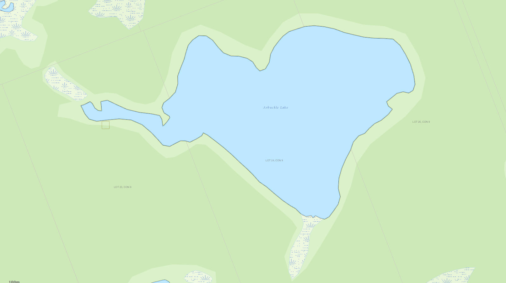 Arbuckle Lake Cadastral Map - Arbuckle Lake - Muskoka