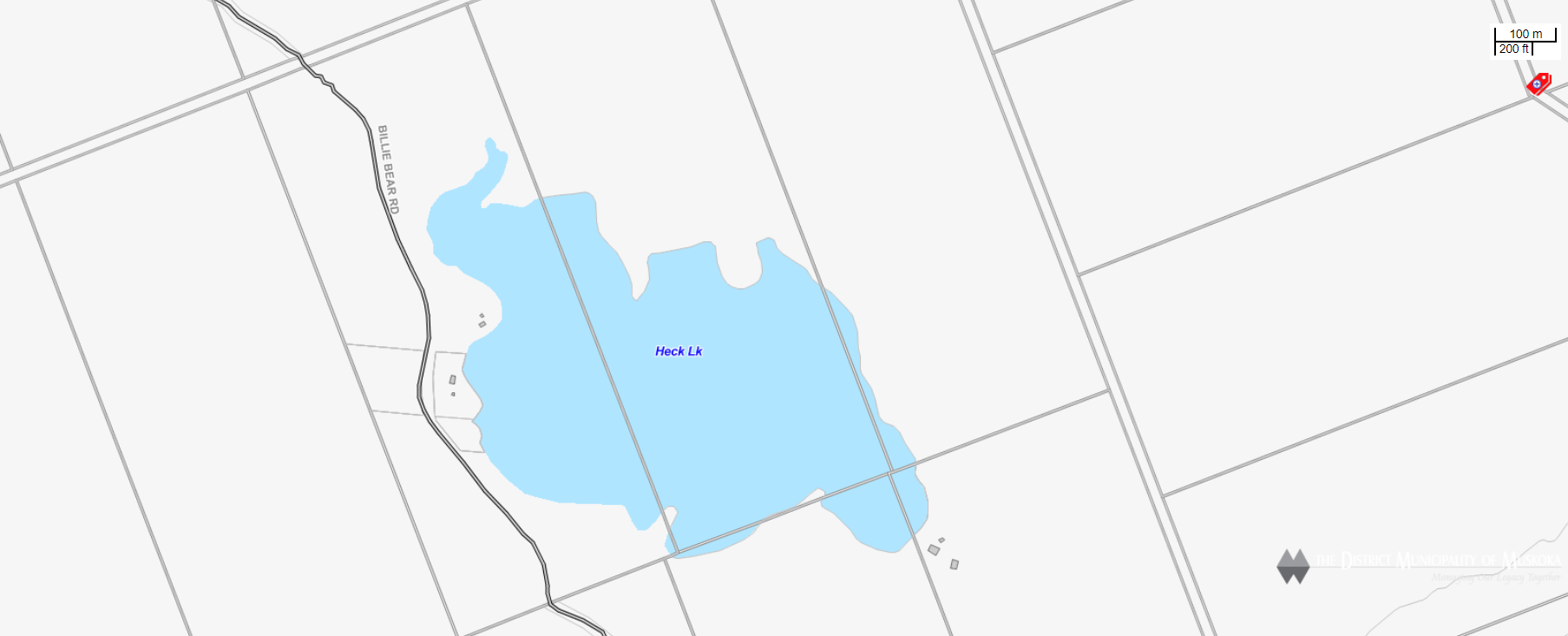 Cadastral Map Heck Lake -  - Muskoka
