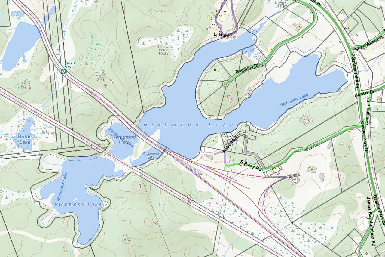 Richmond Lake Cadastral Map - Richmond Lake - Muskoka