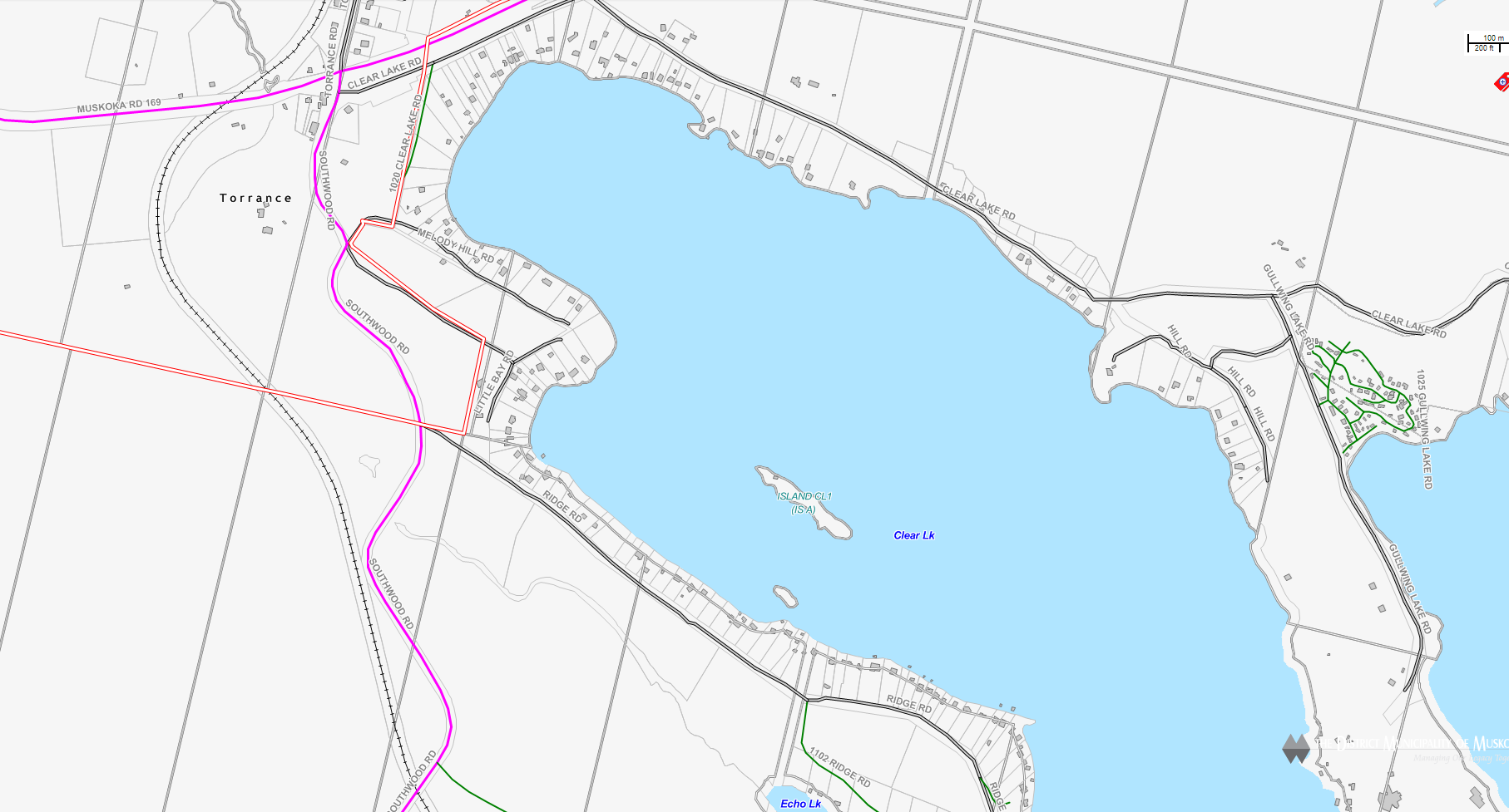 Weeduck Lake Cadastral Map - Weeduck Lake - Muskoka