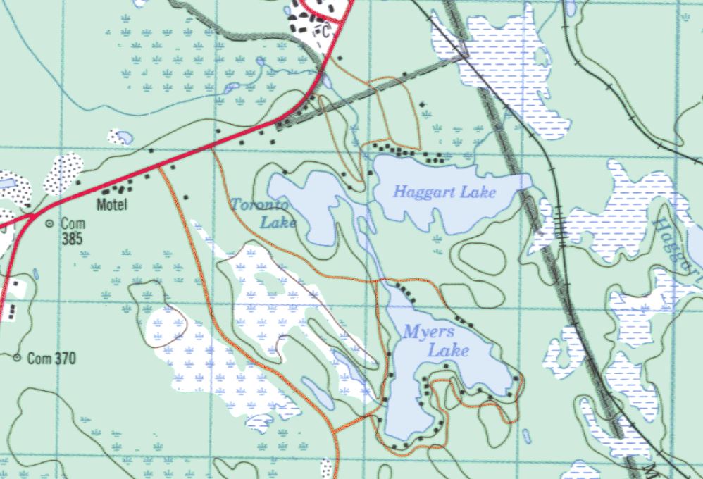 Topographical Map of Toronto Lake -  - Muskoka
