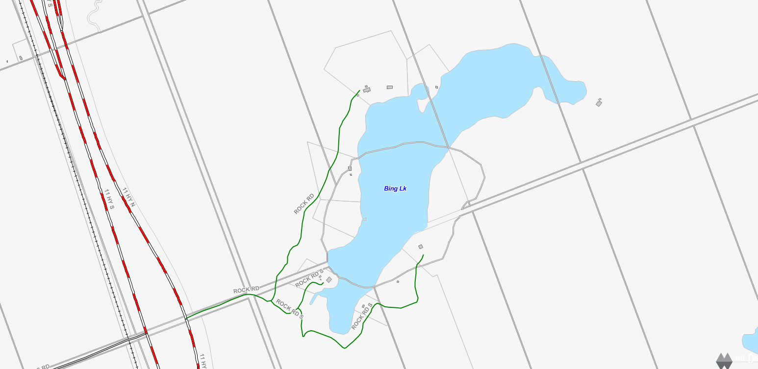 Bing Lake Cadastral Map - Bing Lake - Muskoka
