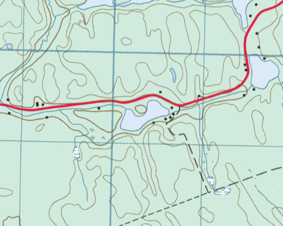 Topographical Map of Gordonier Lake -  - Muskoka