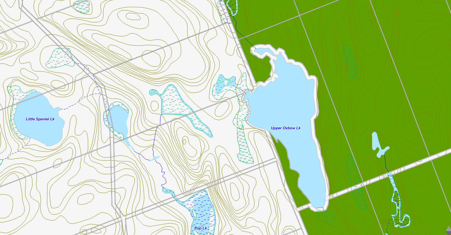 Upper Oxbow Lake Cadastral Map - Upper Oxbow Lake - Muskoka