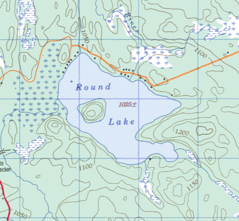 Topographical Map of Round Lake -  - Muskoka