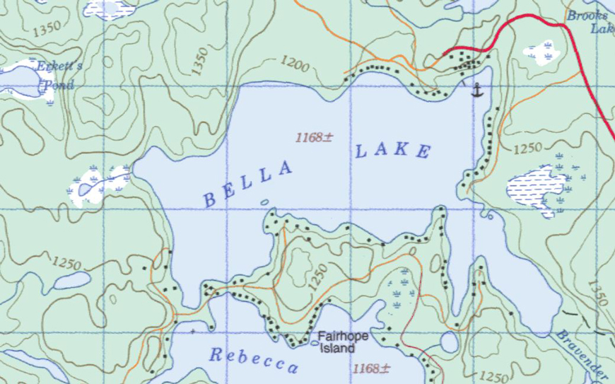 Topographical Map of Bella Lake - Bella Lake - Muskoka