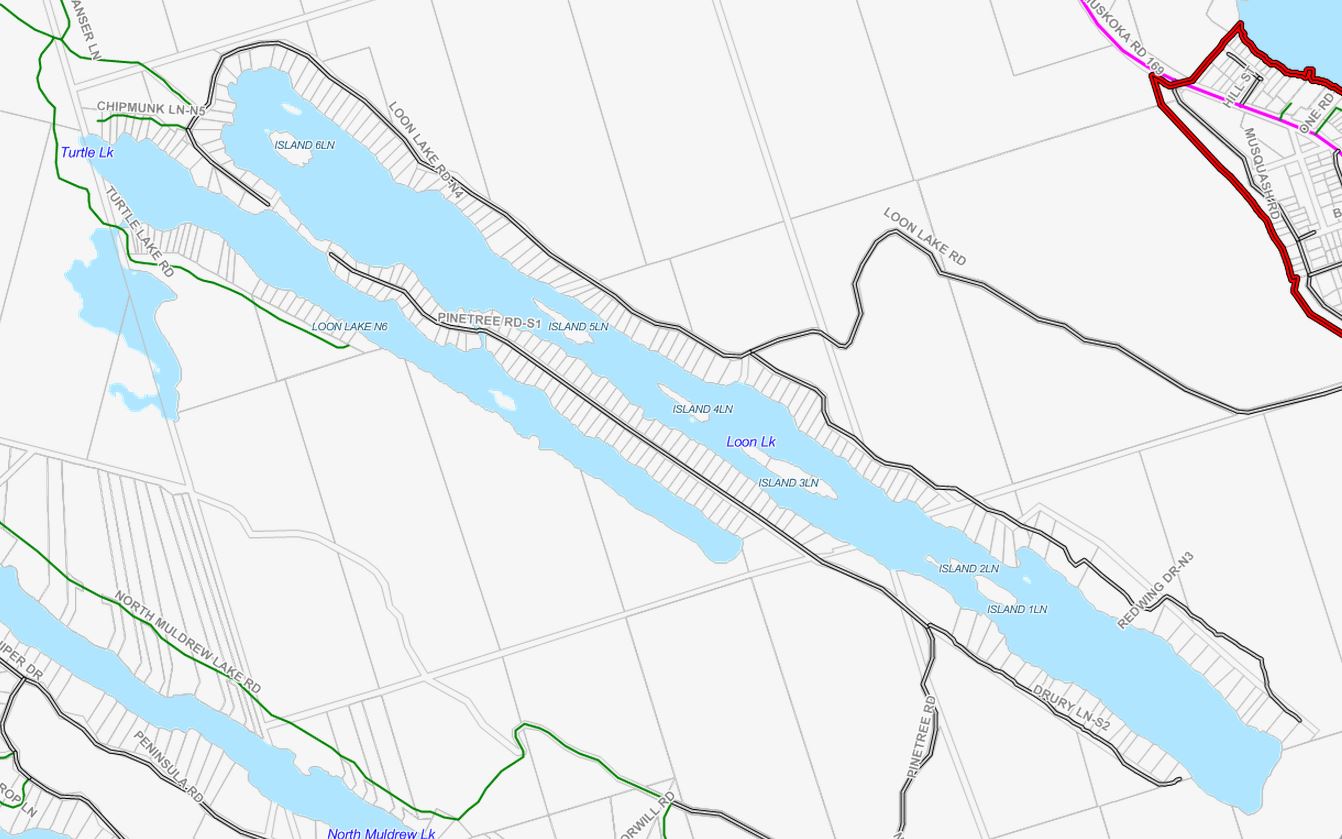 Cadastral Map of Loon Lake - Loon Lake - Muskoka