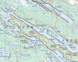 Topographical Map of North Muldrew Lake