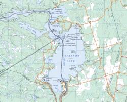Topographical Map of Sparrow Lake