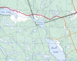Topographical Map of Fawn Lake