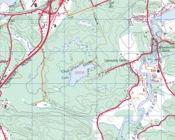 Topographical Map of Chub Lake