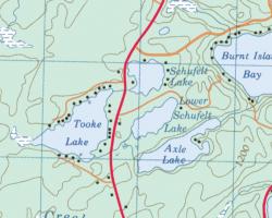 Topographical Map of Lower Schufelt Lake